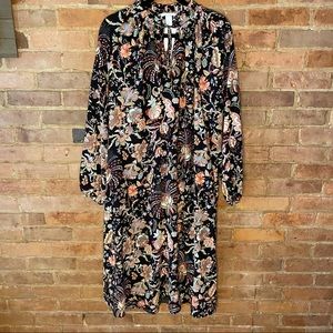 H&M Paisley Floral Pattern Midi Dress